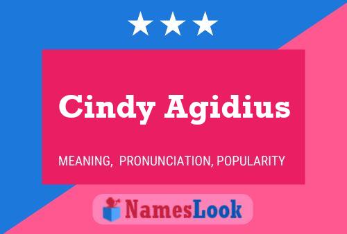 Cindy Agidius 名字海报