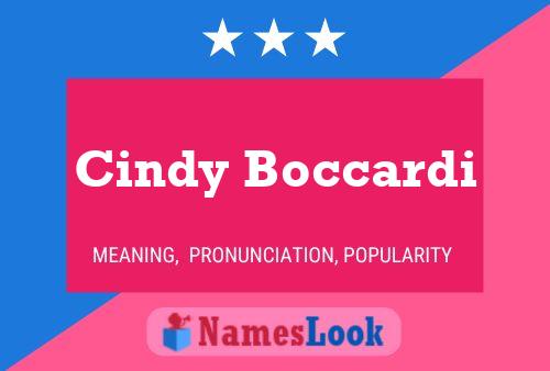 Cindy Boccardi 名字海报