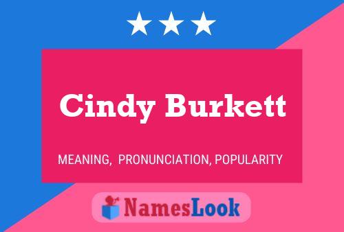 Cindy Burkett 名字海报