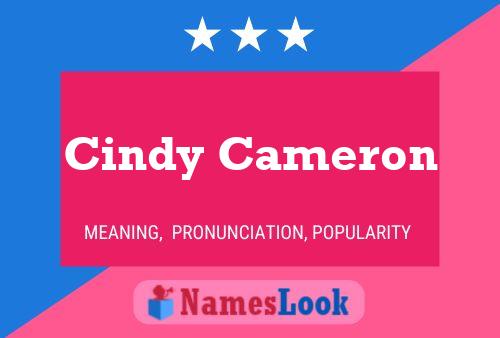 Cindy Cameron 名字海报