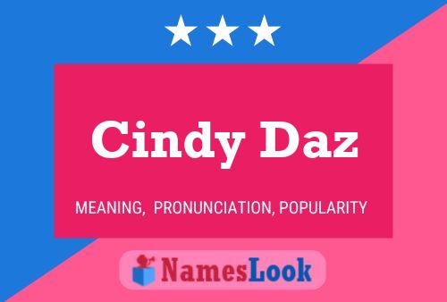 Cindy Daz 名字海报