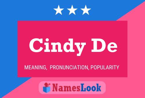 Cindy De 名字海报