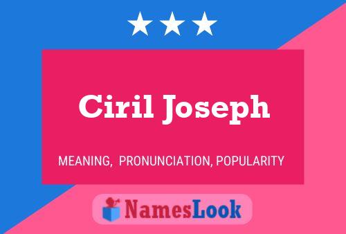 Ciril Joseph 名字海报