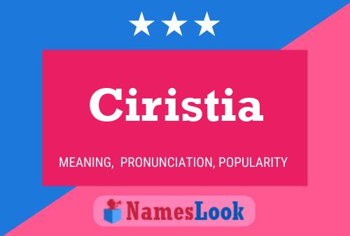 Ciristia 名字海报