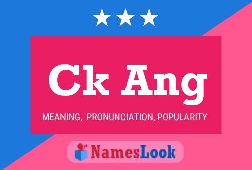 Ck Ang 名字海报