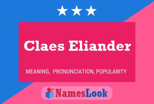 Claes Eliander 名字海报