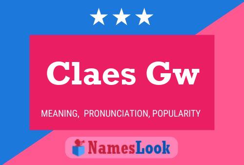 Claes Gw 名字海报