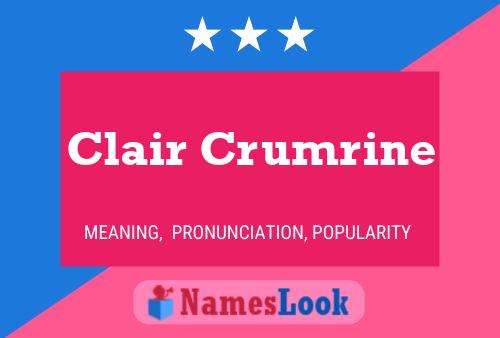 Clair Crumrine 名字海报