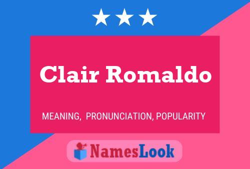 Clair Romaldo 名字海报