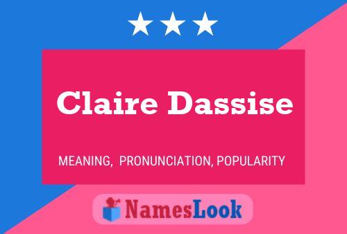 Claire Dassise 名字海报