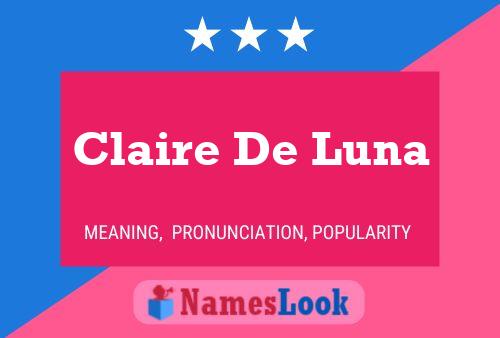 Claire De Luna 名字海报