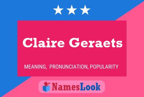 Claire Geraets 名字海报