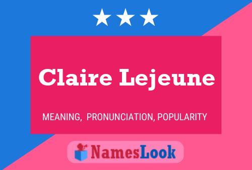 Claire Lejeune 名字海报