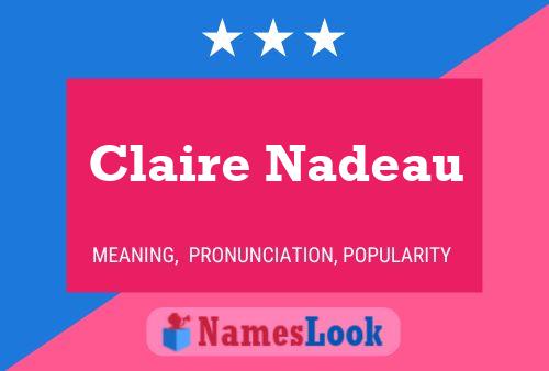 Claire Nadeau 名字海报