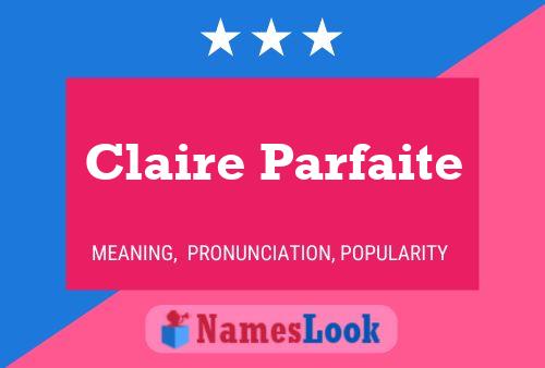 Claire Parfaite 名字海报