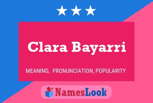 Clara Bayarri 名字海报