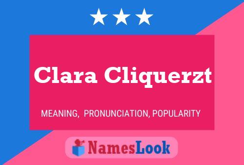 Clara Cliquerzt 名字海报