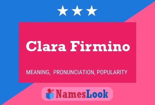 Clara Firmino 名字海报