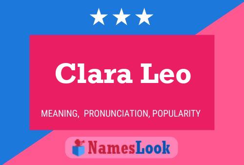 Clara Leo 名字海报