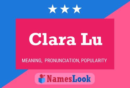 Clara Lu 名字海报