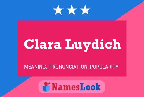 Clara Luydich 名字海报