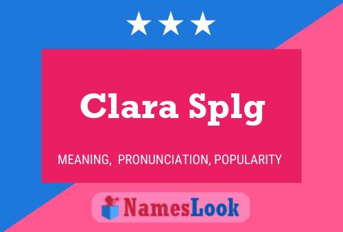 Clara Splg 名字海报