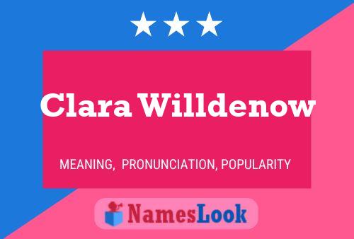 Clara Willdenow 名字海报