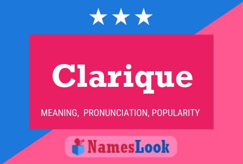 Clarique 名字海报