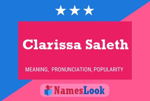 Clarissa Saleth 名字海报