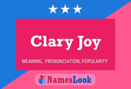 Clary Joy 名字海报