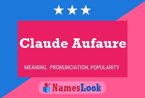 Claude Aufaure 名字海报