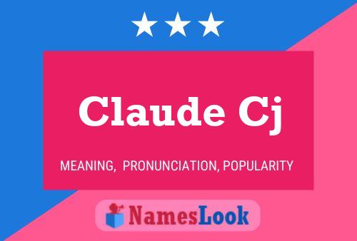 Claude Cj 名字海报