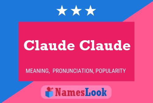 Claude Claude 名字海报