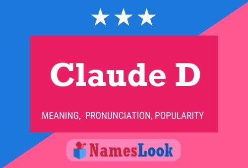 Claude D 名字海报