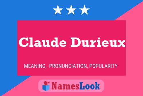 Claude Durieux 名字海报