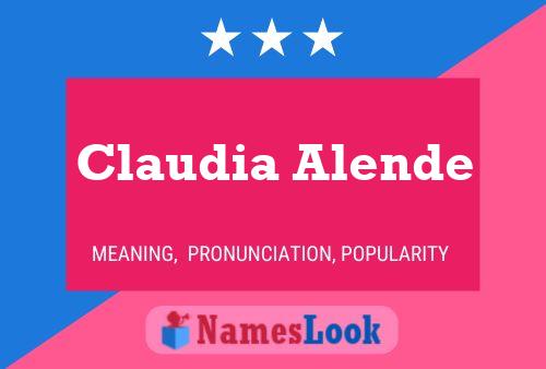 Claudia Alende 名字海报