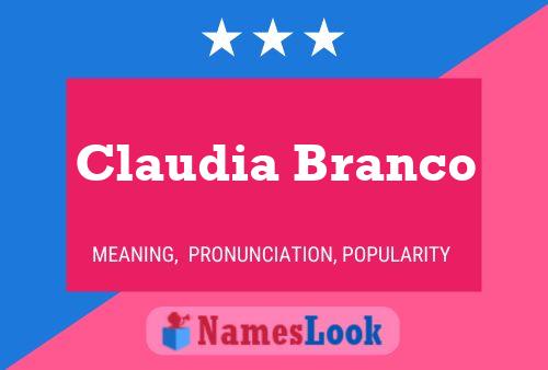 Claudia Branco 名字海报