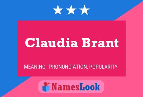 Claudia Brant 名字海报