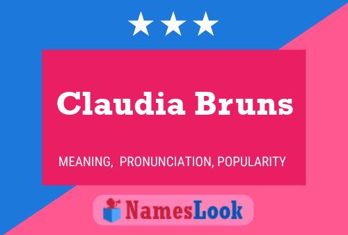 Claudia Bruns 名字海报