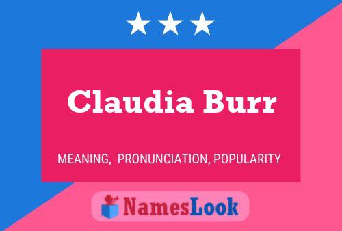 Claudia Burr 名字海报