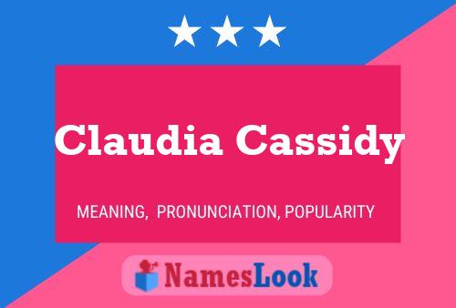 Claudia Cassidy 名字海报