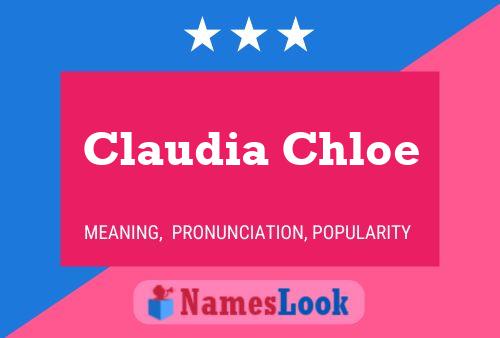 Claudia Chloe 名字海报