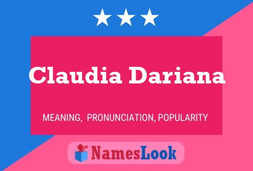 Claudia Dariana 名字海报