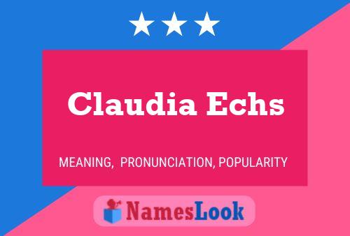 Claudia Echs 名字海报