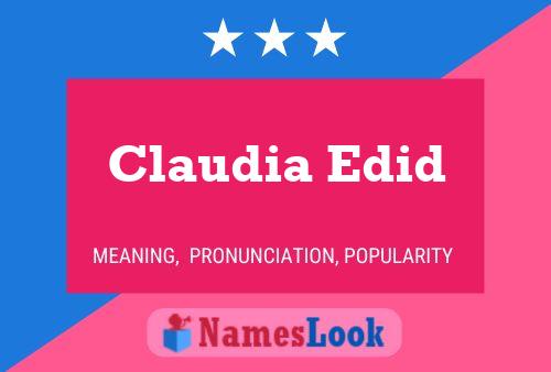 Claudia Edid 名字海报