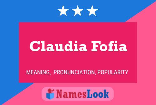 Claudia Fofia 名字海报