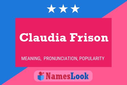 Claudia Frison 名字海报