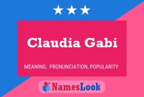 Claudia Gabi 名字海报