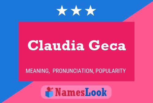 Claudia Geca 名字海报