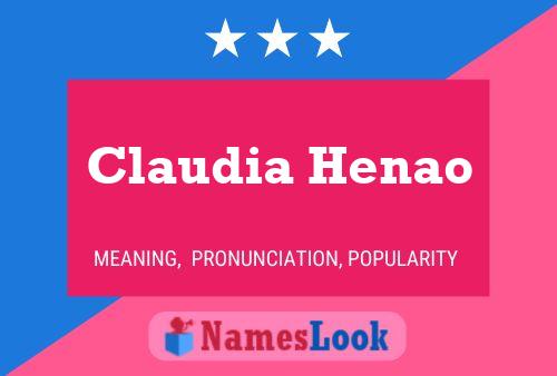 Claudia Henao 名字海报